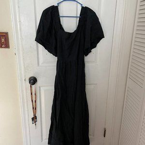 A New Day black dress with tie open back. Size L. Worn once